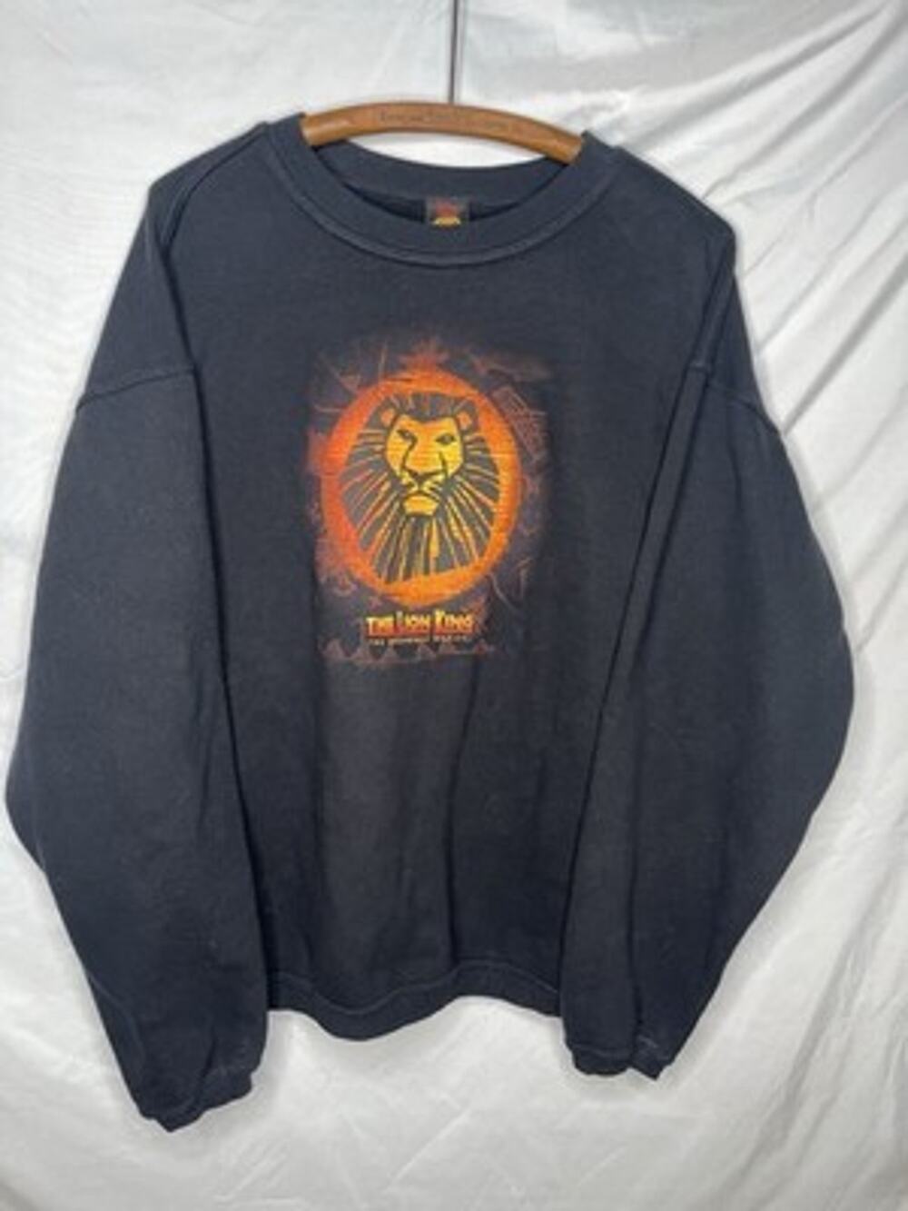 The Lion King Black Sweatshirt Adult Size Large 1990s USA